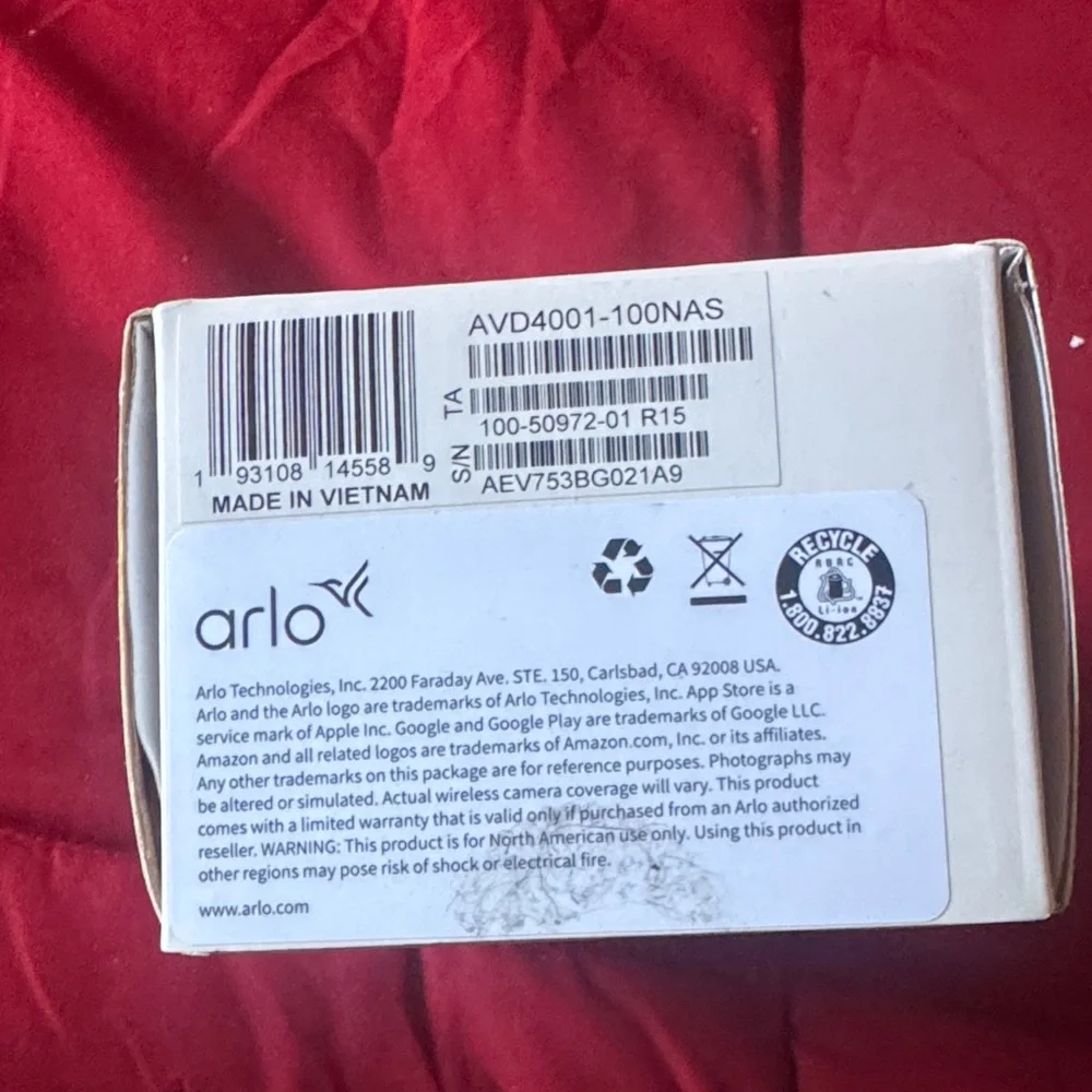 Black and White Video Doorbell